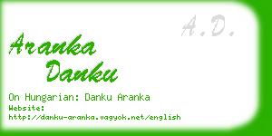 aranka danku business card